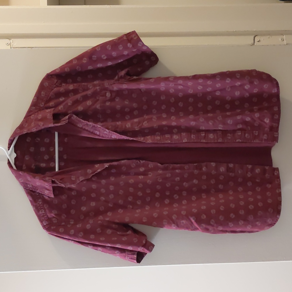 Mossimo Supply Co. Maroon Button Up Shirt